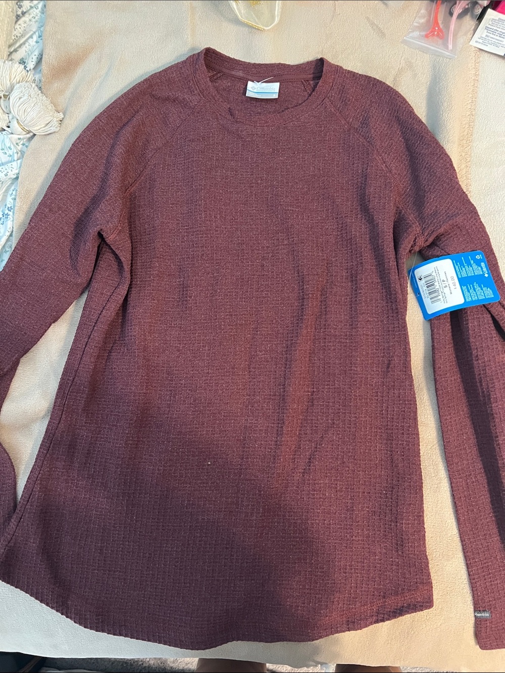 Burgundy Thermal Crewneck Sweater